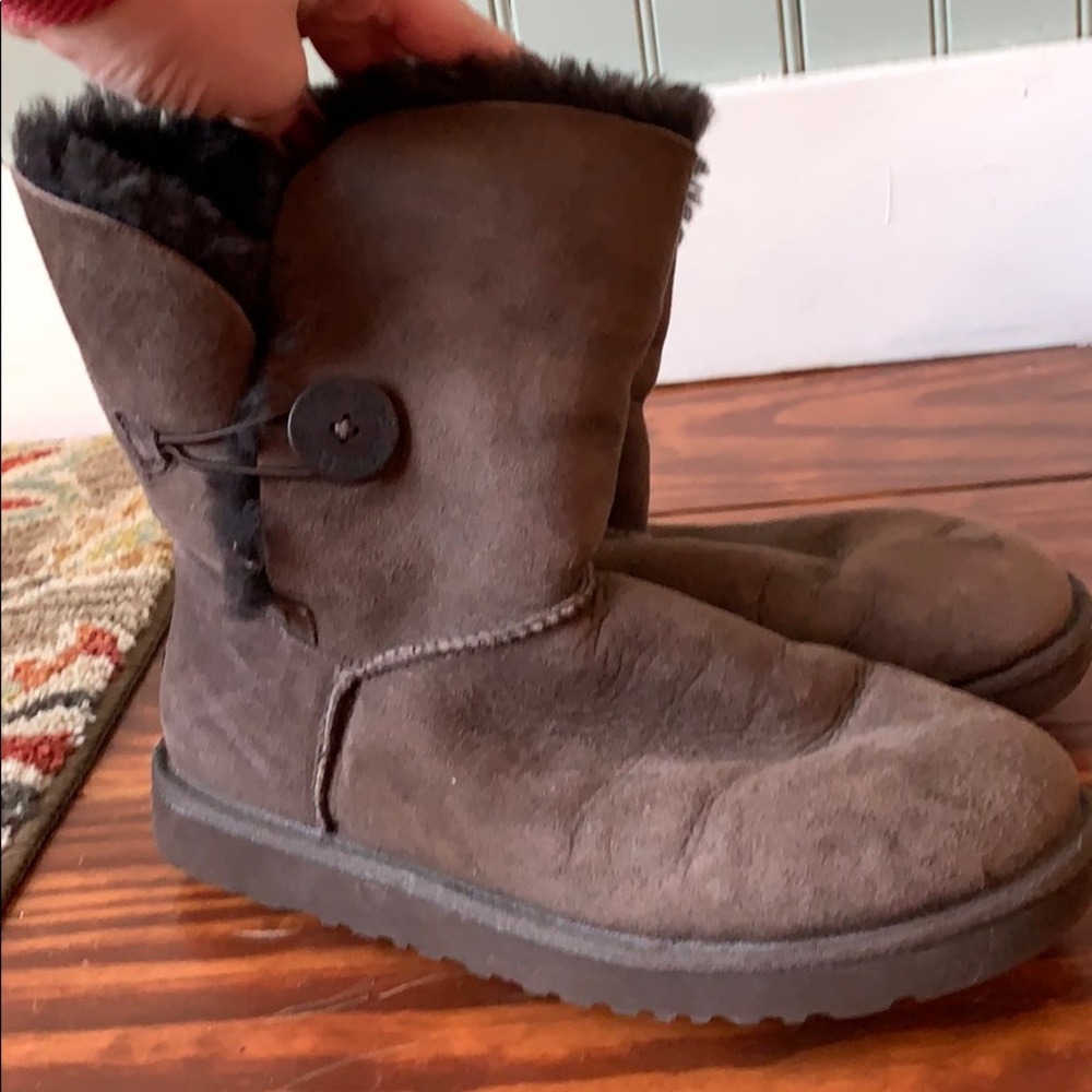 Brown Ugg Boots with side buckle